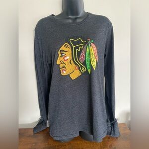 Chicago Blackhawks Long Sleeve Shirt with Colorful Graphic